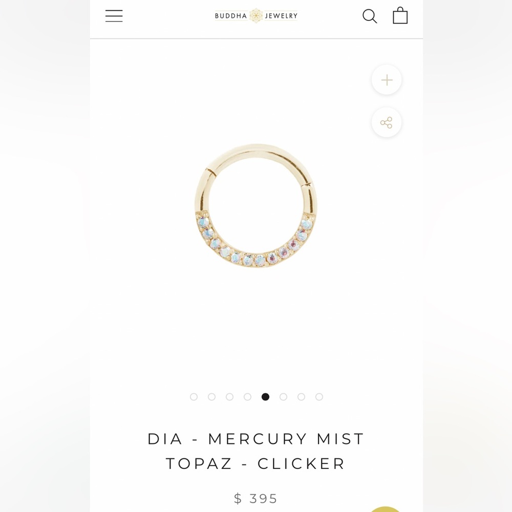 14K Yellow Gold Clicker Jewelry for Septum or Daith